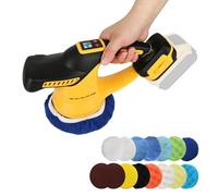 luolety Pulidora inalámbrica para automóvil Dewalt, kit de pulidor orbital portátil sin escobillas de 6 pulgadas, 6 velocidades variables 6000 RPM para detalles automáticos, depilación, eliminación de