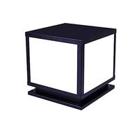 LUOYAOB Farol Pie Sobremuro Exterior Foco Columna Exterior Cuadrado Minimalista Lámpara de Columna Exterior Lámpara de Pilar con Pantalla Acrílica Impermeable for Farola de Paisaje(Size:H-25CM)