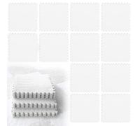 LUPATDY 12 alfombrillas de espuma de felpa entrelazadas, 30 x 30 cm, para bebés, puzles de espuma, para sala de estar, dormitorio, azulejos para jugar (blanco)