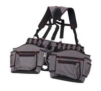 Luqeeg Riñonera para Herramientas de Alta Resistencia, Correas Acolchadas Transpirables con Tejido Oxford, Múltiples Bolsillos, Ajustable, Ergonómica y Portátil para Carpinteros.