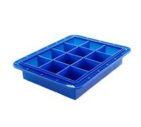 Lurch 240765 Ice Former Arctic - Cubitera para 12 cubitos de hielo (5 cm, tapa transparente), color azul, 210894