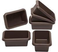 Lurch 85078 Juego de 6 moldes para pan pequeños FlexiForm Mini Batzen hechos de silicona de platino 100% sin BPA, marrones, 9,1 x 5,6 x 3,9 cm