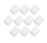 Lurrose 10 Piezas Topes de Puerta de Silicona Blancos para Oficina y Hogar, Parachoques Anticolisión Fáciles de Limpiar Tapa Redonda de Extremo Plano para Proteger Paredes y Muebles