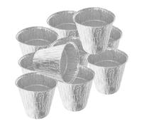 Lurrose 12 Piezas Revestimiento Desechable de Aluminio para Cubo de Grasa de Barbacoa de 830ml, Color Plata, Tamaño Preciso y Limpieza Sencilla para Camping y Parrillas