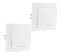 Lurrose 2piezas Interruptor de Luz de Control Doble para Uso Doméstico Panel de Interruptores Conmutador para Pared Compatible Enchufe Europeo