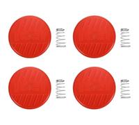Lurrose 4 Juegos Muelles de Desbrozadora, Tapa de Resorte para Desbrozadora, Repuestos para Cortacéspedes de Jardín, Plástico Naranja, Fácil Instalación, para Jardín y Exterior