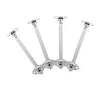 Lurrose 4 Piezas Bisagra de Soporte Tapa del Gabinete Varilla de Soporte para Puerta de Armario Aleación de Zinc Plata Instalación Fácil para Gabinetes de Cocina en Apartamentos Pequeños
