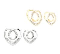 Lurrose 4 Piezas Hebilla de Bufanda de Piedra Transparente Anillos de Bufanda Aleación Dorado y Plata Acabado Pulido Brillante para Blusas Uso en Negocios y Fiestas de Baile
