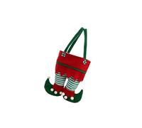 Lurrose Bolsa de Vino Navideña Roja Forma de Calcetín, Reutilizable y Fácil de Llevar, Adecuado para Colgar en Pared y Crear Ambiente Festivo en Navidad
