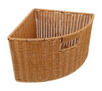Lurrose Cesta Esquinera Triangular de Plástico Diseño Elegante, Ligera y Resistente para Organización Hogar y Almacenamiento en Armarios