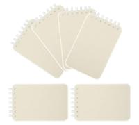 Lurrose Cuaderno Espiral Cubierta Texturizada y Páginas Interiores Gruesas 6 Piezas de Papel Blanco Libreta Portátil y Elegante para Dibujo y Escritura para Estudiantes