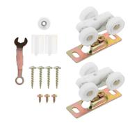 Lurrose Rodillos para Puertas Corredizas de Armario Reducción de Ruido y Fácil Instalación, Material de Hierro y Plástico, Ideales para Puertas de Gabinete y Vestidor
