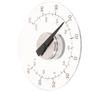 Lurrose Termómetro Resistente al Agua Redondo Exterior Autoadhesivo de Acrílico sin Batería, Doble Adhesivo para Ventana Adecuado para Uso en Exteriores y Hogar