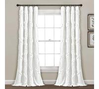 Lush Decor Avon Cortina Sydney - Manta para Ventana, 54 Pulgadas de Ancho x 84 Pulgadas de Largo, Color Blanco