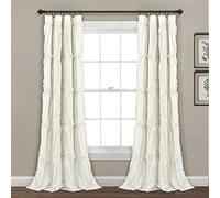 Lush Decor Avon Sydney - Cortina para Ventana, 137 cm de Ancho x 213 cm de Largo, Color Marfil