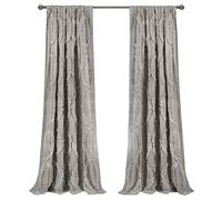 Lush Decor Avon Sydney - Cortina para Ventana, 137 cm de Ancho x 241 cm de Largo, Color Gris Claro