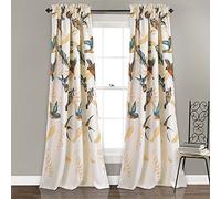 Lush Decor Bird Breeze - Juego de Cortinas filtrantes de luz para Ventana, 52 Pulgadas de Ancho x 84 Pulgadas de Largo, Multicolor