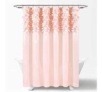 Lush Decor, Blush Lillian - Cortina de Ducha (183 x 183 cm), diseño de círculo Brillante