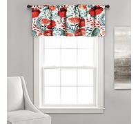 Lush Decor Cenefa, 18 x 52 Pulgadas, Cortinas de jardín de Amapolas múltiples para oscurecer la habitación, Juego de Paneles de Ventana para Vivir, Comedor, Dormitorio, 18 Pulgadas de Largo