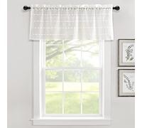 Lush Decor Cenefa Transparente Texturizada de Granja Blanca Individual 52x18+2