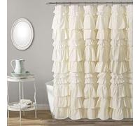 Lush Decor, Cortina de Ducha Kemmy, 182,88 x 182,88 cm, Color Marfil