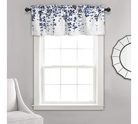 Lush Decor Cortina de Flores Que lloran Azul Marino y Azul para Windows,
