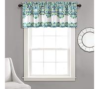 Lush Decor Cortinas Clara de poliéster, Azul y Verde, 45,7 cm de Ancho x 132 cm de Largo (Paquete de 1)