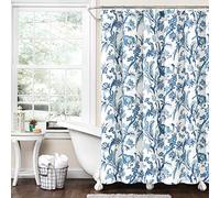 Lush Decor Dolores - Cortina de Ducha, 183 x 183 cm, Color Azul