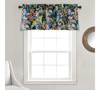 Lush Decor Dolores Light Filtering - Cenefa para Cortina de Ventana, 45,7 cm de Largo x 132,1 cm de Ancho, Color Azul Marino