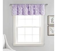 Lush Decor Gigi - Cenefa de Cortina para Ventana, 35,5 cm de Largo x 177,8 cm de Ancho, Color Lila