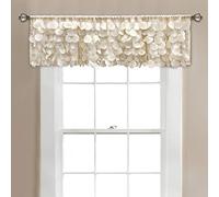 Lush Decor Gigi Cenefa, Poliéster, Marfil, 70" W x 14" L (Pack of 1)