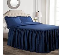 Lush Decor - Juego de Colcha con Falda con Volantes, Juego de Ropa de Cama de 3 Piezas de Lujo, Elegante y Encantador Detalle de Volantes, Estilo Atemporal y diseño clásico, Suave y Ligero, tamaño