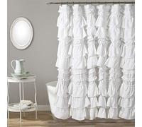 Lush Decor, Kemmy, Cortina de Ducha de 182 x 182 cm, Blanco