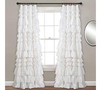 Lush Decor, Kemmy, Panel de Cortina para Ventana, Individual, 241 cm de Largo x 132 cm de Ancho, Blanco