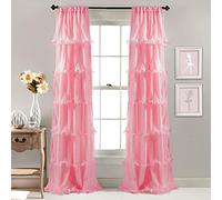 Lush Decor Nerina Window Curtain, 84 by 54-Inch, Pink