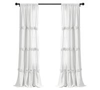 Lush Decor Neutral Darla - Ventana, Color Blanco