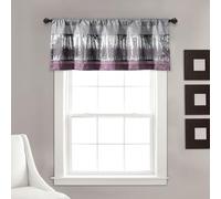 Lush Decor Night Sky - Cenefa para Cortina de Ventana, 45,7 cm de Largo x 132,1 cm de Ancho, Morado y Gris