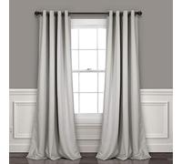 Lush Decor Panel de Crecimiento de cortainas Gris Claro con Revestimiento Aislante Aislante para oscurecimiento de la habitación (par) 108" x 52 L
