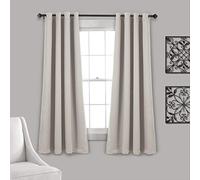 Lush Decor Paneles de cortinas opacas aislantes para ventana, par, 52 pulgadas de ancho x 63 pulgadas de largo, trigo, diseño clásico y moderno, decoración elegante para ventana, cortinas para sala de