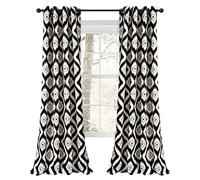 Lush Decor Par de Paneles de Cortinas para oscurecer la habitación, Negro, 84 x 52 Pulgadas