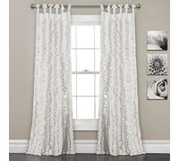 Lush Decor Reyna Juego de edredón de 3 Piezas, Full/Queen, Gris, Blanco, 84" x 40"