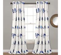 Lush Decor Rowley Birds, poliéster, Azul Marino, 52W x 84L