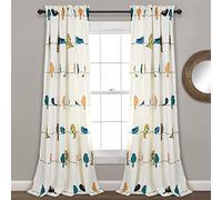 Lush Decor Rowley Birds, Poliéster, Multicolor, W 52" x L 84" (1 Panels), 2