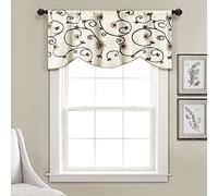 Lush Decor Royal Garden - Cenefa de Cortina para Ventana, 45,7 x 106,7 cm, Color Neutro