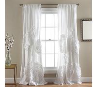 Lush Decor Serena Window Curtain Panel, 84 x 54, White