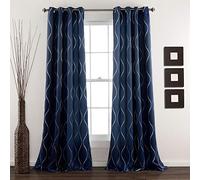 Lush Decor Swirl Blackout Window Curtain Panel (Set of 2)