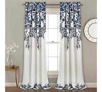 Lush Decor Tanisha Cortinas - Juego de Paneles para Ventana con Filtro de luz, par - Estampado Floral de Vid, Hermosa, Moderna, Elegante decoración del hogar - 52 Pulgadas de Ancho x 108 Pulgadas de