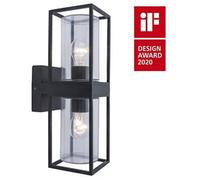 LUTEC, aplique de pared exterior, modelo Flair, doble enchufe E27, grado de protección IP44, color mate