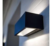 LUTEC Aplique LED de exterior Gemini 22 cm 3.000K, negro