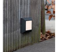 LUTEC Aplique LED de exterior Helena frontal 10 cm negro